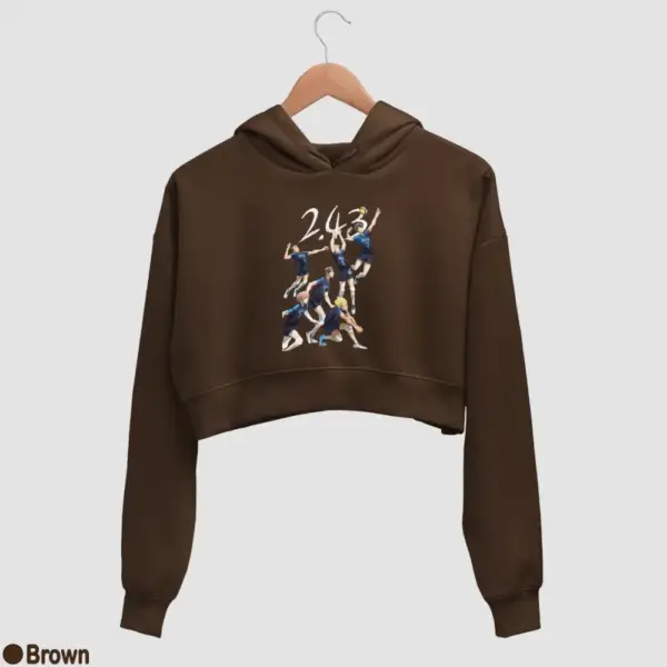 2.43 Seiin Koukou Danshi Volley Bu Women's Crop Hoodie - Image 3