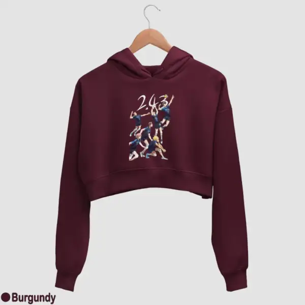 2.43 Seiin Koukou Danshi Volley Bu Women's Crop Hoodie - Image 4