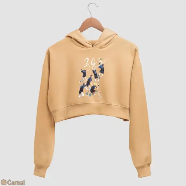 2.43 Seiin Koukou Danshi Volley Bu Women's Crop Hoodie - Image 5