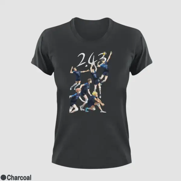 2.43 Seiin Koukou Danshi Volley Bu Women's Yellow T-Shirt - Image 5