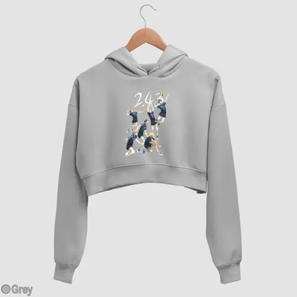 2.43 Seiin Koukou Danshi Volley Bu Women's Crop Hoodie - Image 8