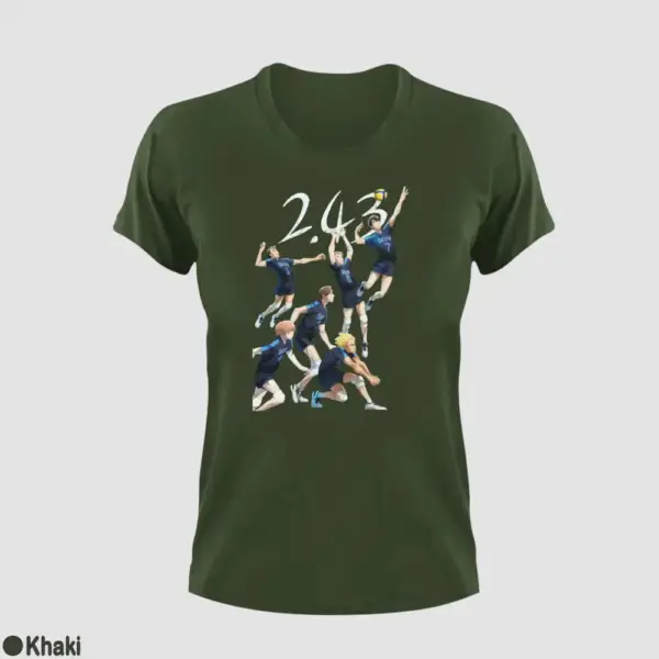 2.43 Seiin Koukou Danshi Volley Bu Women's Yellow T-Shirt - Image 8
