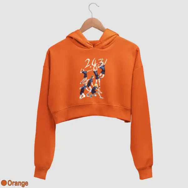 2.43 Seiin Koukou Danshi Volley Bu Women's Crop Hoodie - Image 12