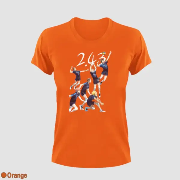 2.43 Seiin Koukou Danshi Volley Bu Women's Yellow T-Shirt - Image 10