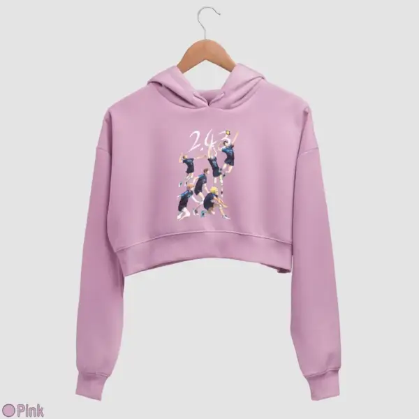 2.43 Seiin Koukou Danshi Volley Bu Women's Crop Hoodie - Image 13