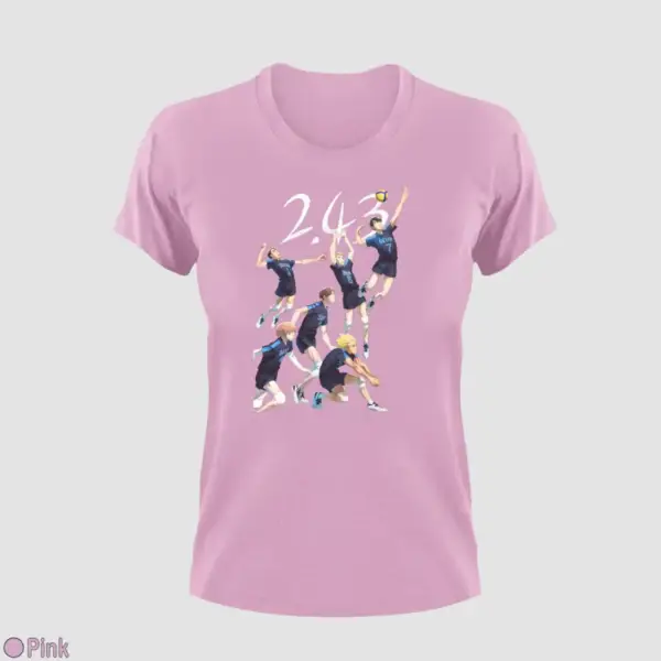 2.43 Seiin Koukou Danshi Volley Bu Women's Yellow T-Shirt - Image 11
