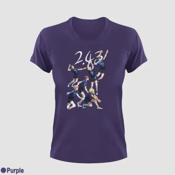 2.43 Seiin Koukou Danshi Volley Bu Women's Yellow T-Shirt - Image 12