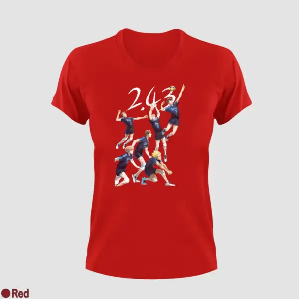2.43 Seiin Koukou Danshi Volley Bu Women's Yellow T-Shirt - Image 13