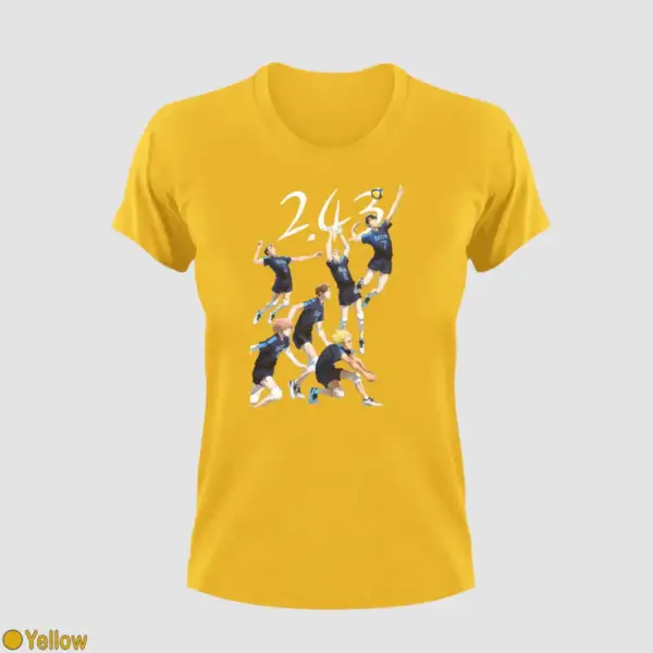 2.43 Seiin Koukou Danshi Volley Bu Women's Yellow T-Shirt
