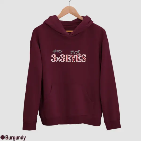 3x3 Eyes Logo Men's Hoodie - Image 4