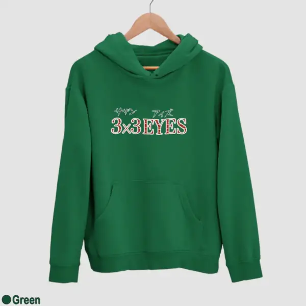 3x3 Eyes Logo Men's Hoodie - Image 7
