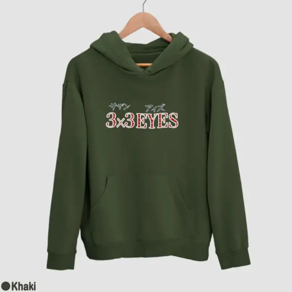 3x3 Eyes Logo Men's Hoodie - Image 9