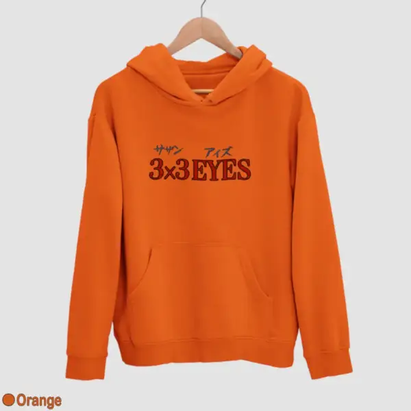 3x3 Eyes Logo Men's Hoodie - Image 12