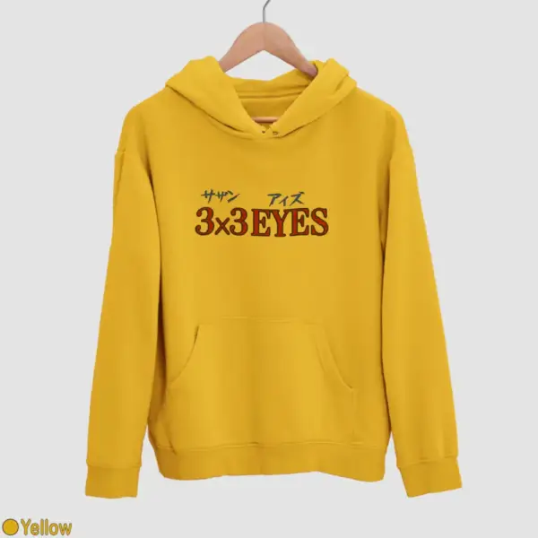 3x3 Eyes Logo Men's Hoodie - Image 19