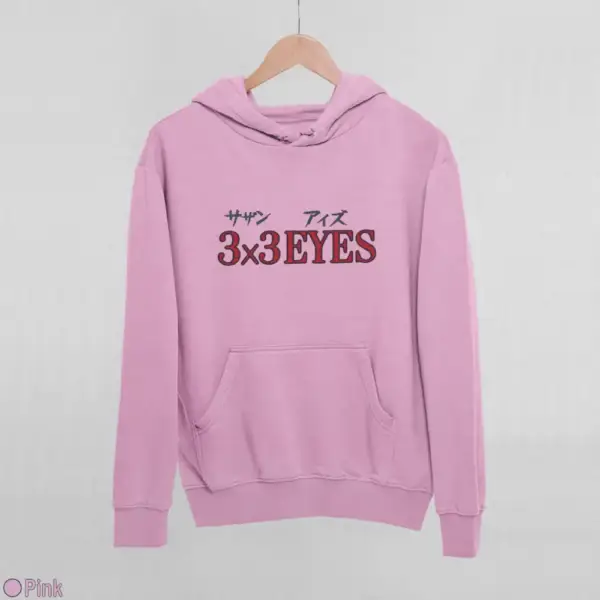 3x3 Eyes Logo Women's Hoodie - Image 13