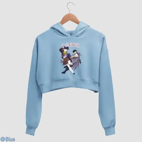 3x3 Eyes Women's Crop Hoodie - Image 3