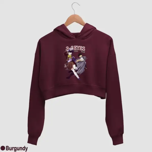 3x3 Eyes Women's Crop Hoodie - Image 5