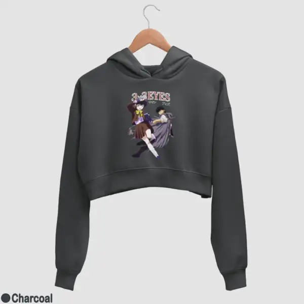 3x3 Eyes Women's Crop Hoodie - Image 7