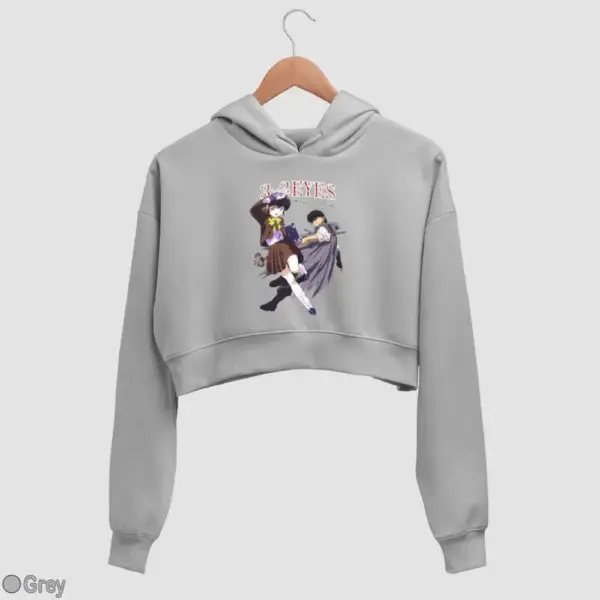 3x3 Eyes Women's Crop Hoodie - Image 9