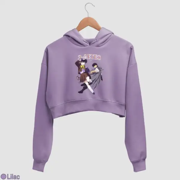 3x3 Eyes Women's Crop Hoodie - Image 10