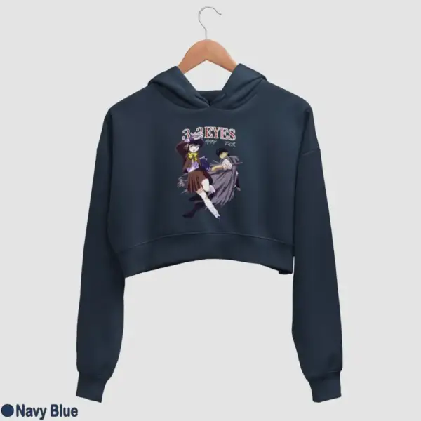 3x3 Eyes Women's Crop Hoodie - Image 11