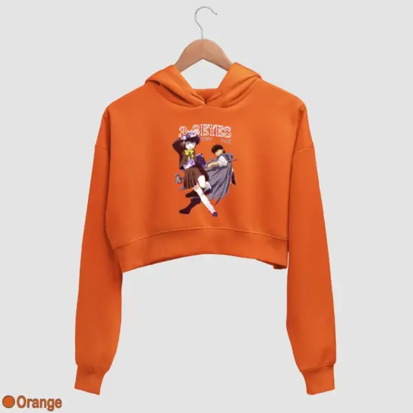 3x3 Eyes Women's Crop Hoodie - Image 12