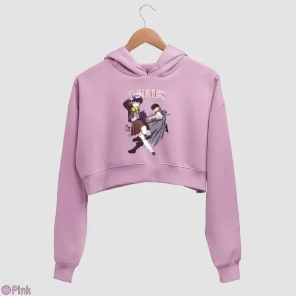 3x3 Eyes Women's Crop Hoodie - Image 13