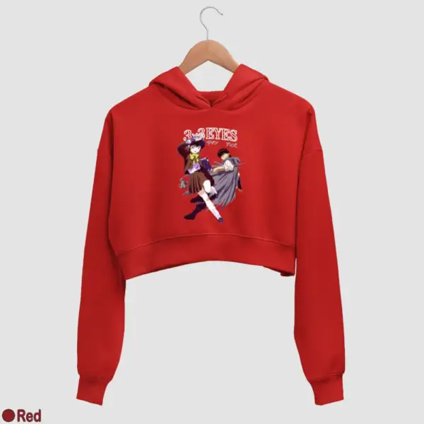 3x3 Eyes Women's Crop Hoodie - Image 16