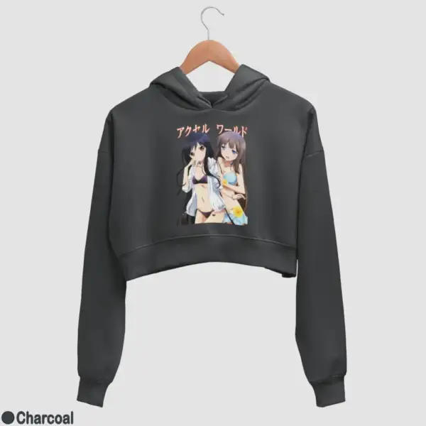 Kuroyukihime, Kurasaki Fuuko Women's Crop Hoodie - Image 7