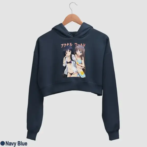 Kuroyukihime, Kurasaki Fuuko Women's Crop Hoodie - Image 11