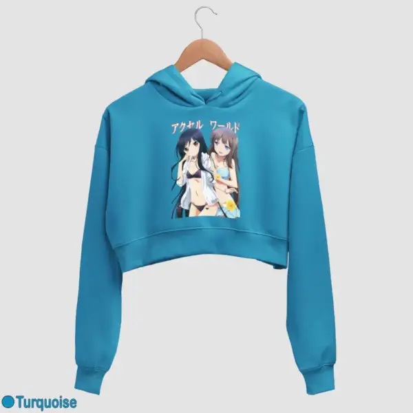 Kuroyukihime, Kurasaki Fuuko Women's Crop Hoodie - Image 17