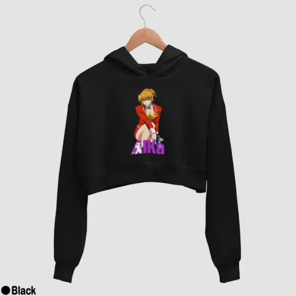 Agent Aika Women's Crop Hoodie - Image 2