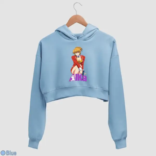 Agent Aika Women's Crop Hoodie - Image 3