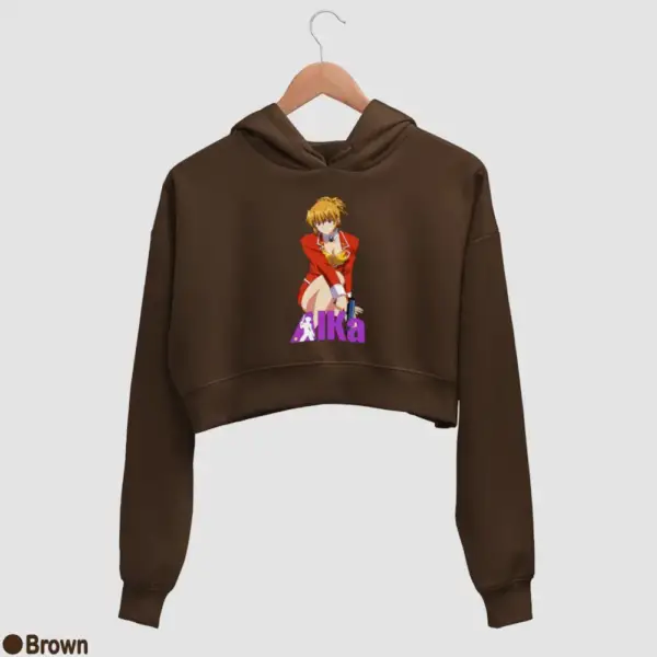 Agent Aika Women's Crop Hoodie - Image 4