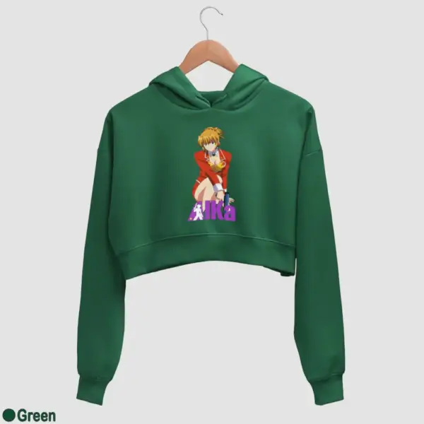 Agent Aika Women's Crop Hoodie - Image 8