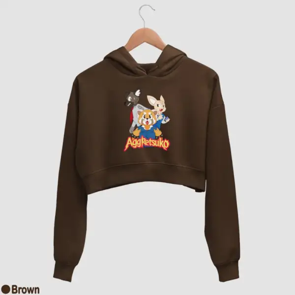 Aggressive Retsuko Aggretsuko Women's Crop Hoodie - Image 3