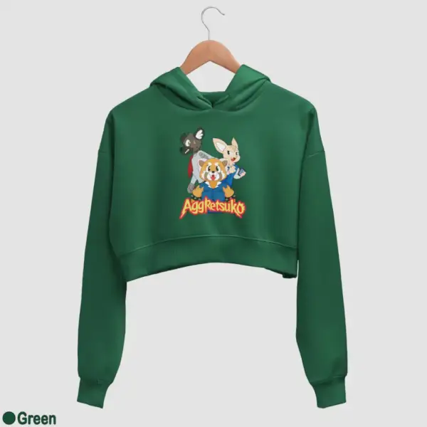 Aggressive Retsuko Aggretsuko Women's Crop Hoodie - Image 7