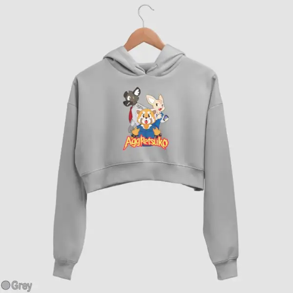 Aggressive Retsuko Aggretsuko Women's Crop Hoodie - Image 8