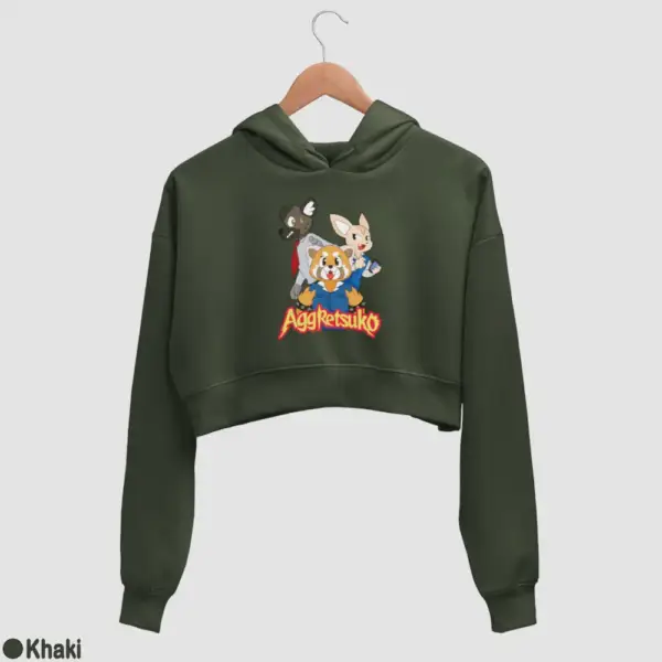 Aggressive Retsuko Aggretsuko Women's Crop Hoodie - Image 9