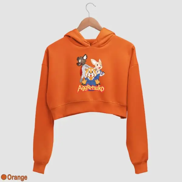 Aggressive Retsuko Aggretsuko Women's Crop Hoodie - Image 12