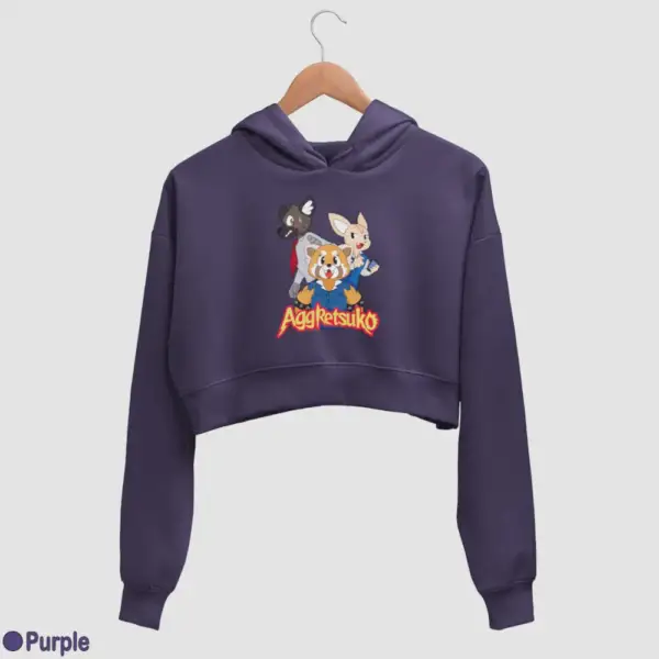 Aggressive Retsuko Aggretsuko Women's Crop Hoodie - Image 15
