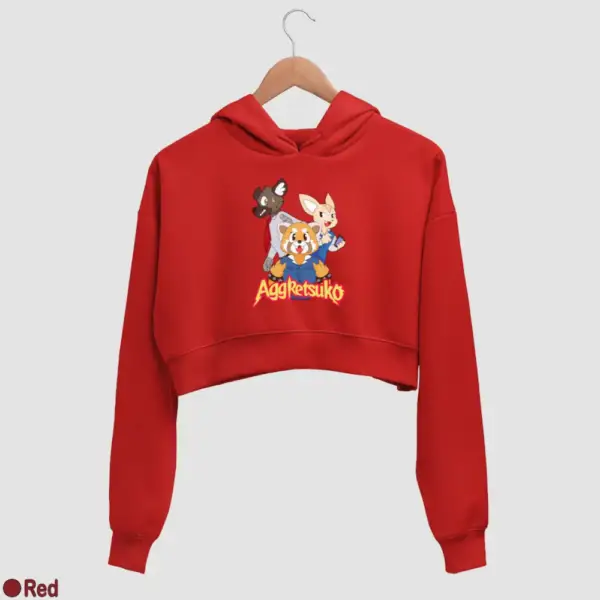 Aggressive Retsuko Aggretsuko Women's Crop Hoodie - Image 16