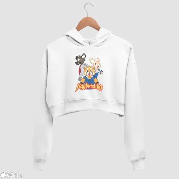 Aggressive Retsuko Aggretsuko Women's Crop Hoodie - Image 18