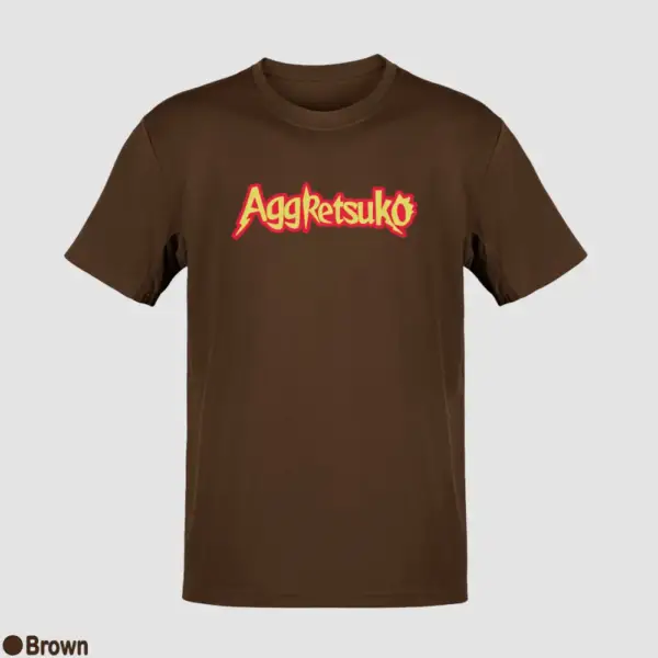 Aggretsuko Logo Men's T-Shirt - Image 4