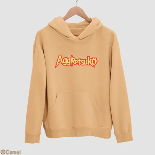 Aggretsuko Logo Men's Hoodie - Image 5