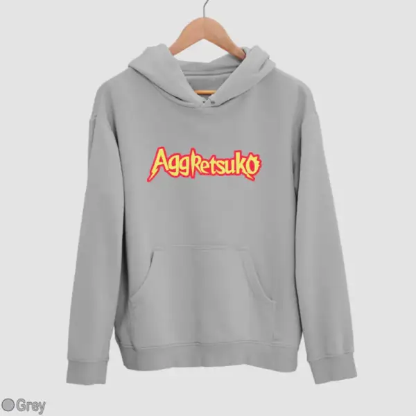 Aggretsuko Logo Men's Hoodie - Image 8