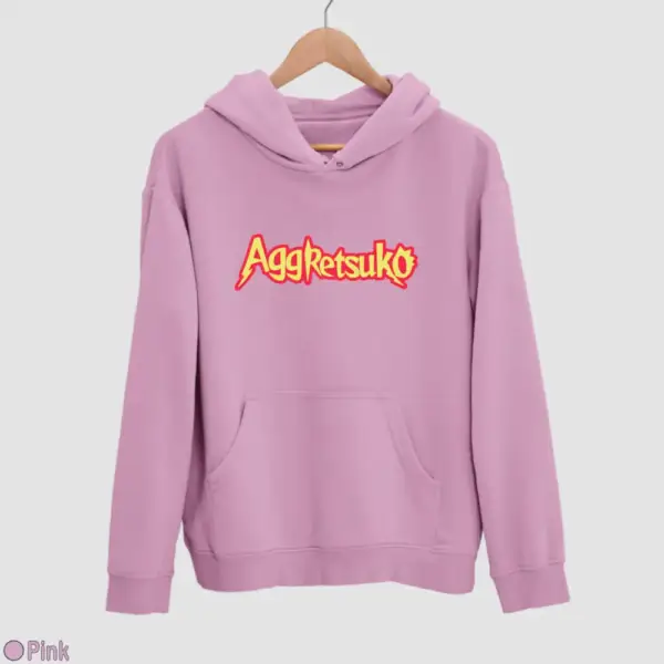 Aggretsuko Logo Men's Hoodie - Image 13