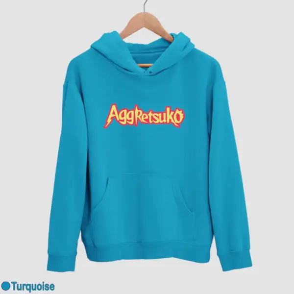 Aggretsuko Logo Men's Hoodie - Image 17