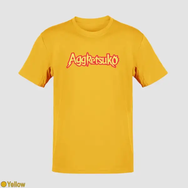 Aggretsuko Logo Men's T-Shirt - Image 19