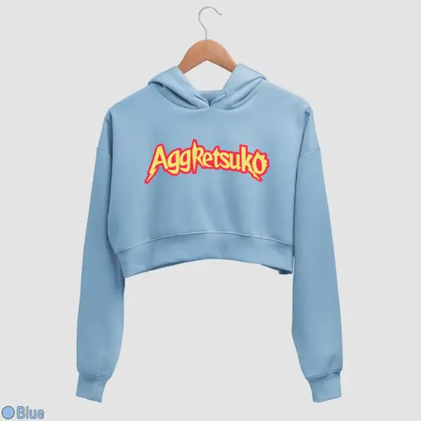 Aggretsuko Logo Women's Crop Hoodie - Image 3